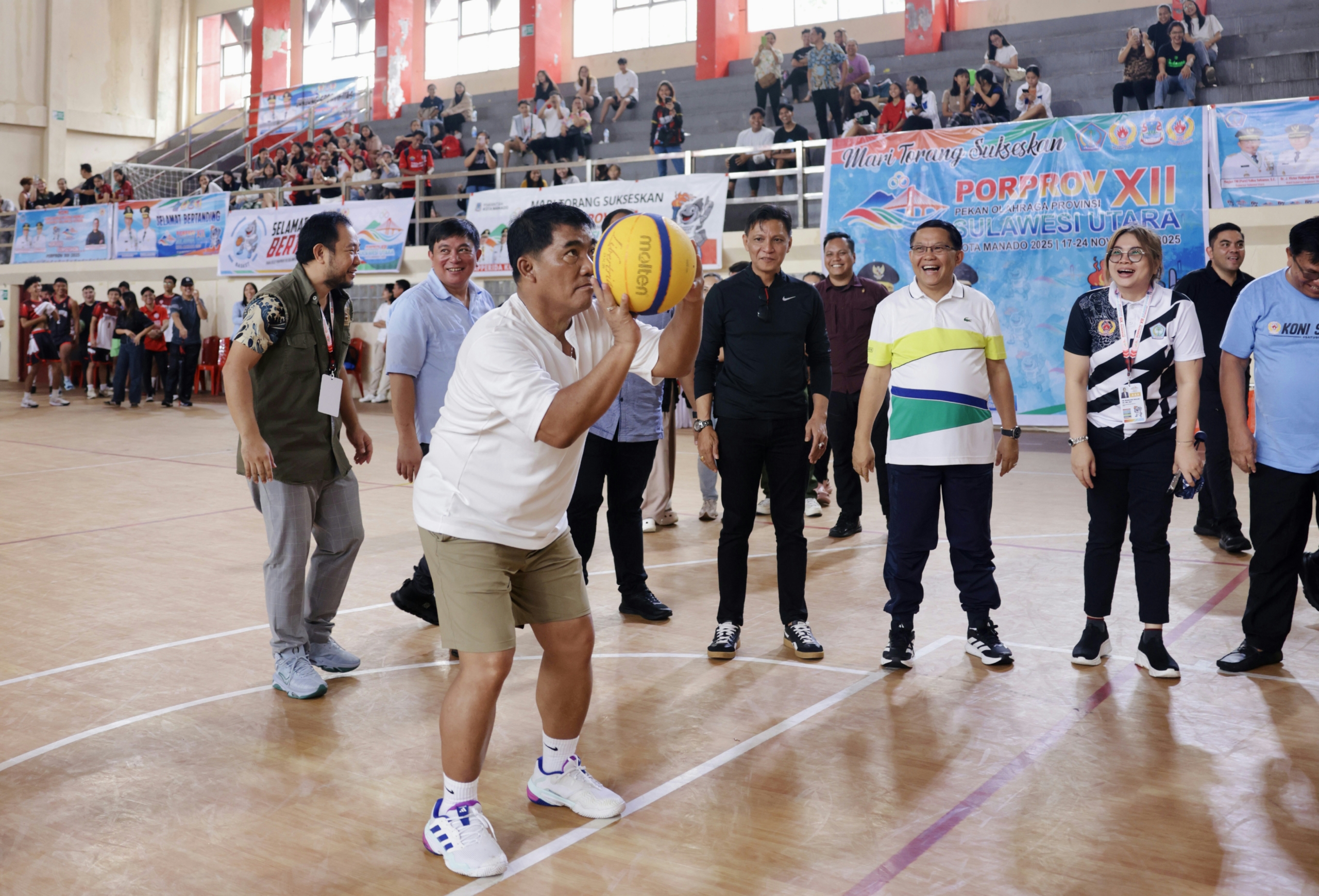 Pemerintah Provinsi Sulut Dorong Penguatan Pembinaan Basket Lewat Monitoring Porprov XII