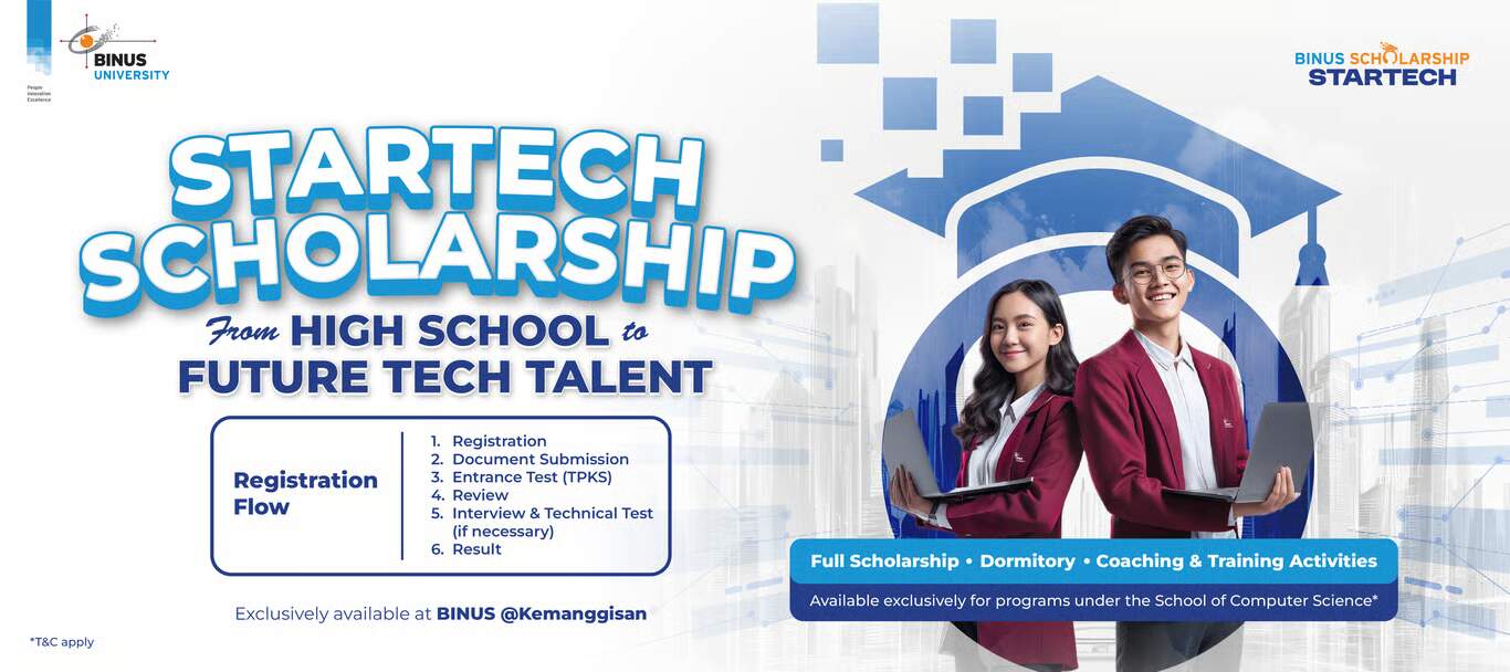 BINUS Perkuat Talenta Teknologi Indonesia dengan “StarTech Scholarship”