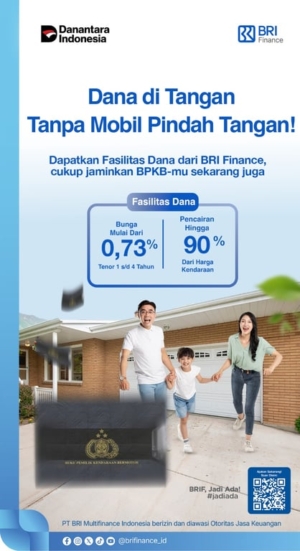 Dukung Kenyamanan Mobilitas, BRI Finance Tawarkan  Fasilitas Dana yang Aman dan Fleksibel