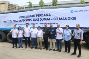 Krakatau Steel Perkuat Ketahanan Energi Nasional Lewat Pengiriman Perdana Pipa Proyek Dumai–Sei Mangkei
