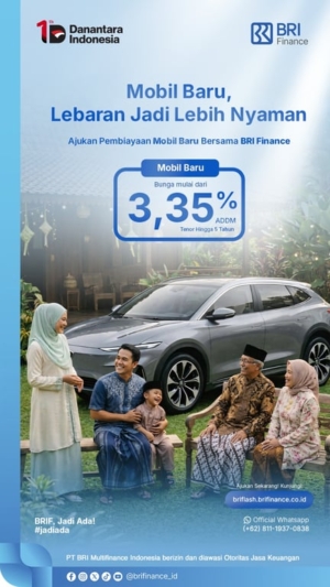 Sambut Lebaran, BRI Finance Perkuat Akses Pembiayaan Mobil Baru untuk Perjalanan yang Lebih Berkualitas