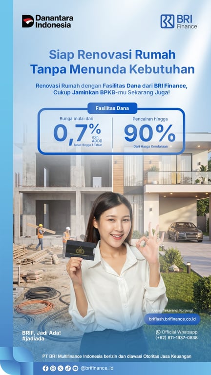 Tangkap Tren Renovasi Hunian,  BRI Finance Perluas Akses Pembiayaan Masyarakat yang Fleksibel