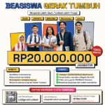 Beasiswa Gerak Tumbuh 2026 Resmi Dibuka: Rp20.000.000/Semester untuk Semua Jenjang Pendidikan Tanpa Syarat IPK