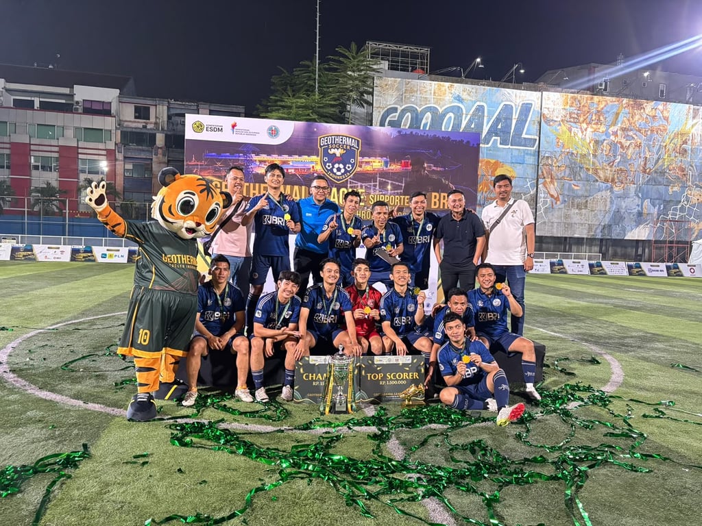 Prestasi Gemilang! Tim Mini Soccer BRI Region 6 Sabet Juara 1 Geothermal League 2026 EBTKE Kementerian ESDM