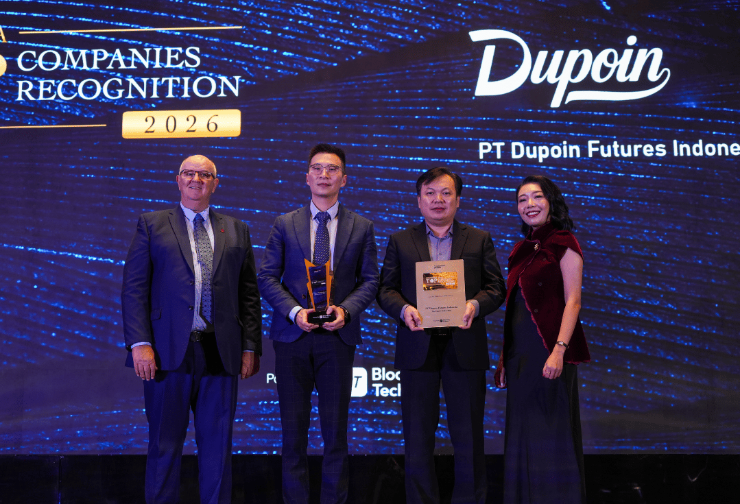 Dupoin Futures Raih Penghargaan Top Futures Broker 2026 dari Bloomberg Technoz bersama Indonesia Data