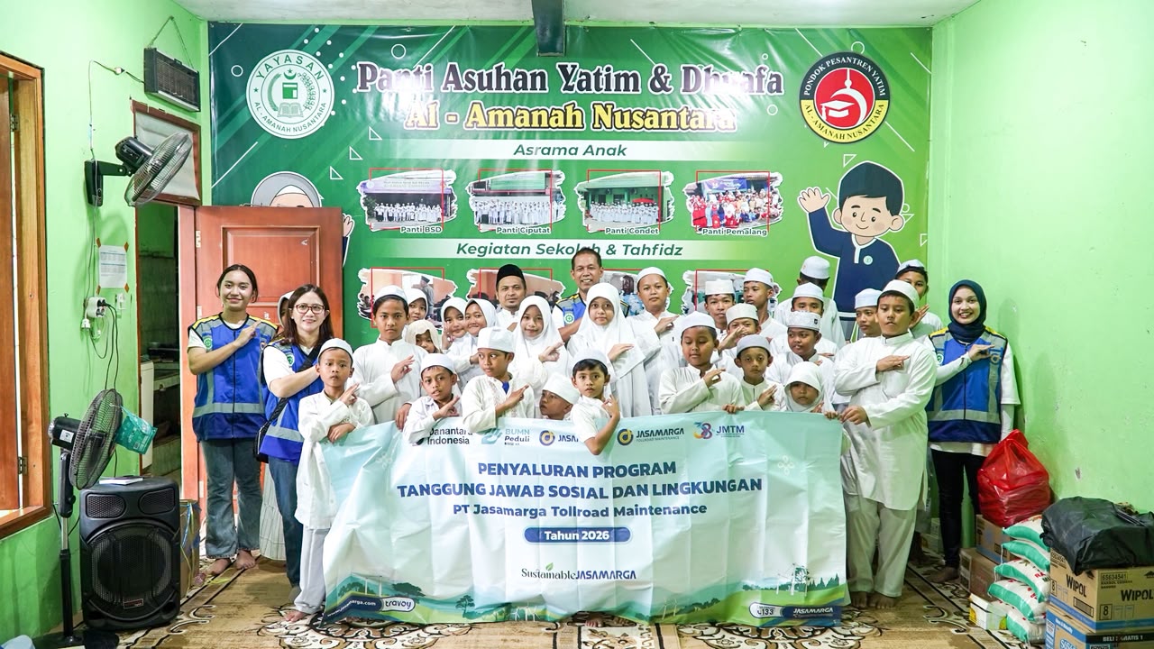 Perkuat Kepedulian Sosial, PT Jasamarga Tollroad Maintenance Salurkan Bantuan Ke Panti Asuhan Dalam Rangka Hari Ulang Tahun ke-38