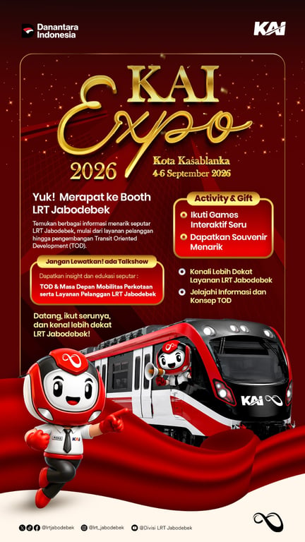 LRT Jabodebek Hadir di KAI Expo 2026, Kenalkan Layanan hingga Potensi Ekosistem Stasiun