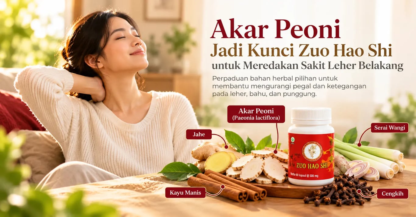 Akar Peoni Jadi Kunci Zuo Hao Shi untuk Meredakan Sakit Leher Belakang